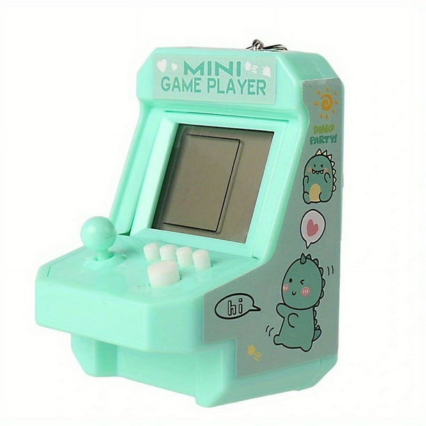 Mini Retro Small Street Machine Type Game Console Handheld Tetris Video Game Console Hanging Decoration Toys