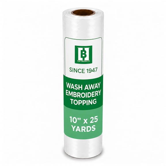 Sobrecapa de bordado HBI soluble en agua 25 cm x 7,6 m
