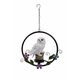 thumbnail image 1 of Lechuza Blanca en Aro Floreado Solar, 1 of 3