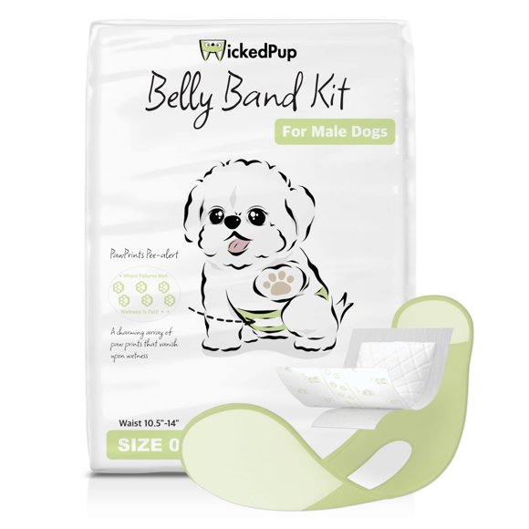 Banda para perro WICKEDPUP talla 0 (27‑36 cm) + 50 forros