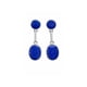 thumbnail image 2 of Aros Lapislázuli Ovalado Plata 950 Tornillo Mariposa Colgantes Mujer Elegantes Piedra Azul., 2 of 4