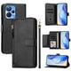 thumbnail image 1 of Funda tipo libro para Realme 10S 5G con bolsillo con cremallera, cierre magnético, 7 ranuras para tarjetas y correa para la muñeca., 1 of 6