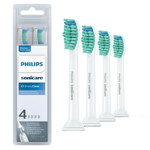 Cabezales De Repuesto Para Cepillos De Dientes Philips Sonicare Simplyclean C1, Paquete De 4