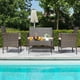 thumbnail image 3 of juego de terraza living woven 4 piezas cafe para exterior, 3 of 5