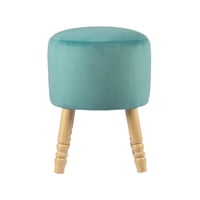 Máxima Design - Pouf Bird Diseño Turquesa Felpa 35X35X45 Cm