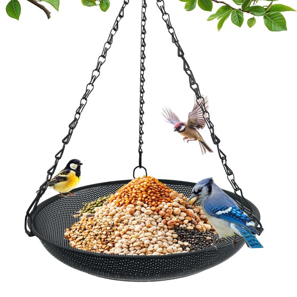 Comedero colgante para pájaros VIHSIPR negro de 30 cm