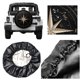 thumbnail image 5 of Funda de neumático de repuesto Compass Rose Black para remolque, autocaravana, SUV de 15 pulgadas, 5 of 6