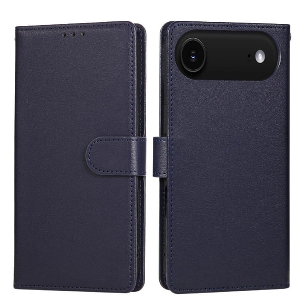 Funda Cartera para iPhone Air con Tarjetero, Soporte y Cordón - Protección Azul
