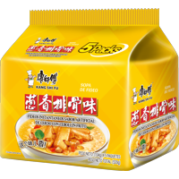 Fideo Instantaneo Kang Shi Fu Sabor Artificial De Cerdo Con Cebollín Frito 104G*Pack 5 Bolsas