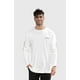 thumbnail image 2 of Polera Orgánica Manga Larga Vertical Logo Blanco Hombre Falcone, 2 of 3