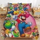 thumbnail image 1 of Super Mario 3-Piece Comforter Set for Bedroom Super Mario Bedding Set for Kids Adults Soft Microfiber Duvet Cover Set with Zipper Closure, 1 of 5