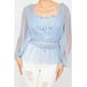 thumbnail image 5 of Top Peplum de Crochet de Malla Transparente, 5 of 5