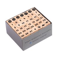 Magideal - 42 Sellos De Madera Para Manualidades Para Niños, Sellos De Goma Decorativos Hechos A Mano, Sellos Creativos Para Suministros De Álbumes De Recortes, Estilo E