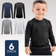 thumbnail image 1 of Pack 6 Camiseta Bambú Primera Capa Polera Niño Cuello Redondo Surtido, 1 of 9