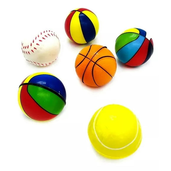 Pack 12 Pelotas Antiestrés Juguete Relajación Deportes