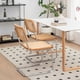 thumbnail image 2 of Dining Chairs Set of 2, Velvet Rattan Side Accent Chairs with Chrome Legs, Modern Mid Century Breuer Designed Chairs, Upholstered Dining Living Room Kitchen Chairs, 2 of 3