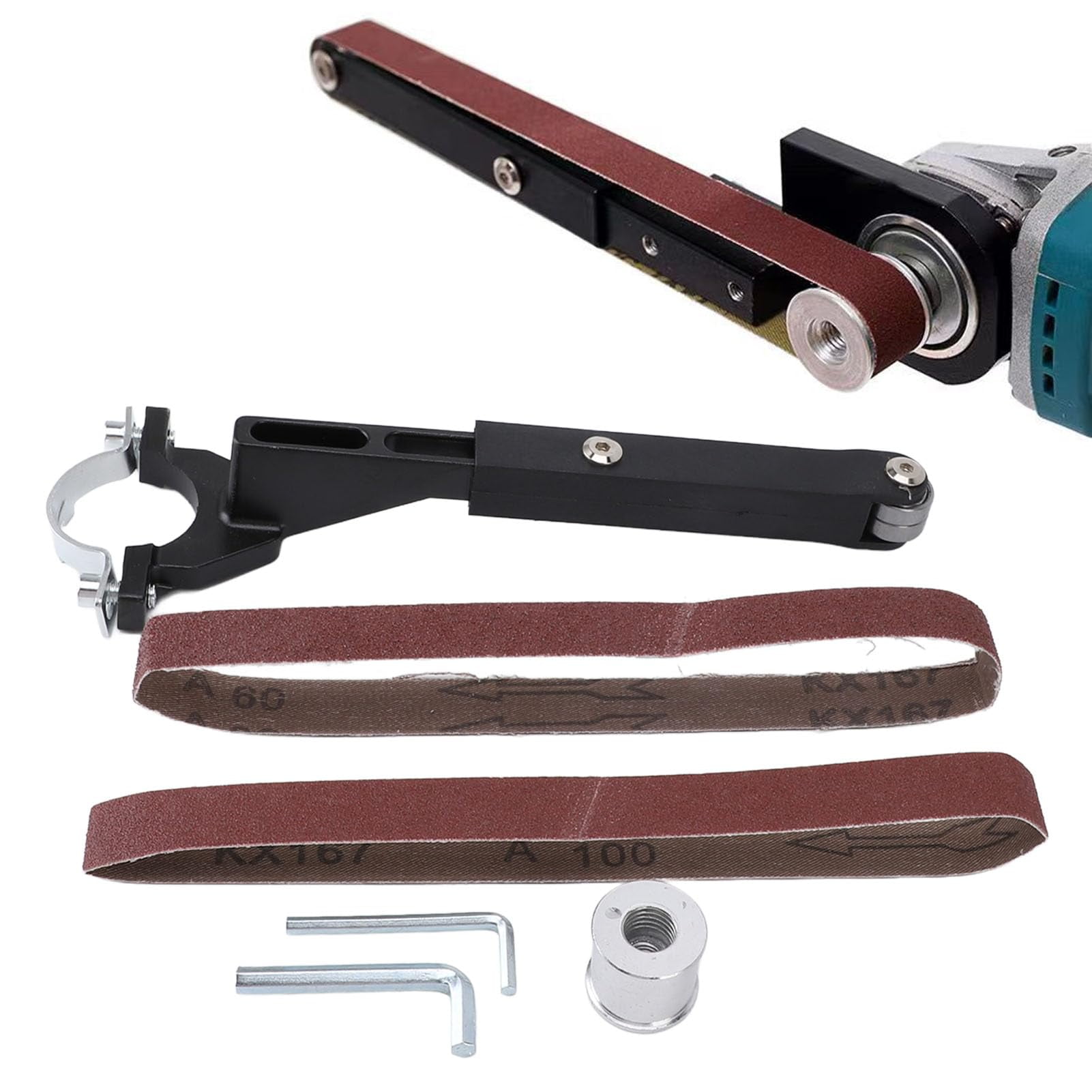 Diydeg - Adaptador De Lijadora De Banda, Amoladora De Correa Neumática Para Amoladora Angular Modelo 100
