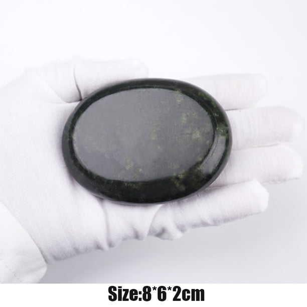1PC Massage Hot Stone Natural Green Jade Hot Cold Rocks Spa Neck Back Face Massager Tool Beauty Skincare Full Body Relax Therapy