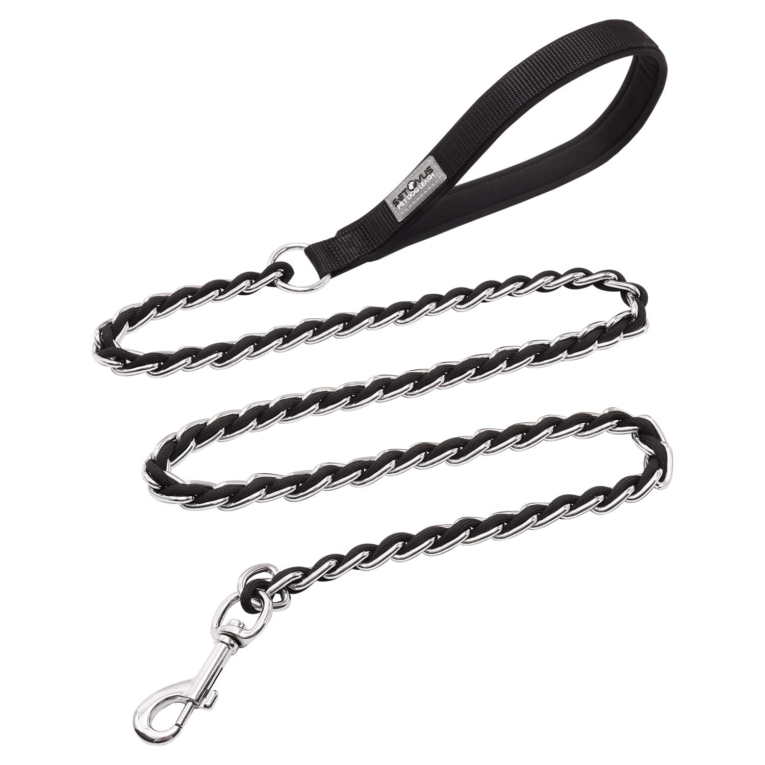 Cadena Metálica Antimasticable S-etovus Dog Leash Para Perros Medianos Y Grandes