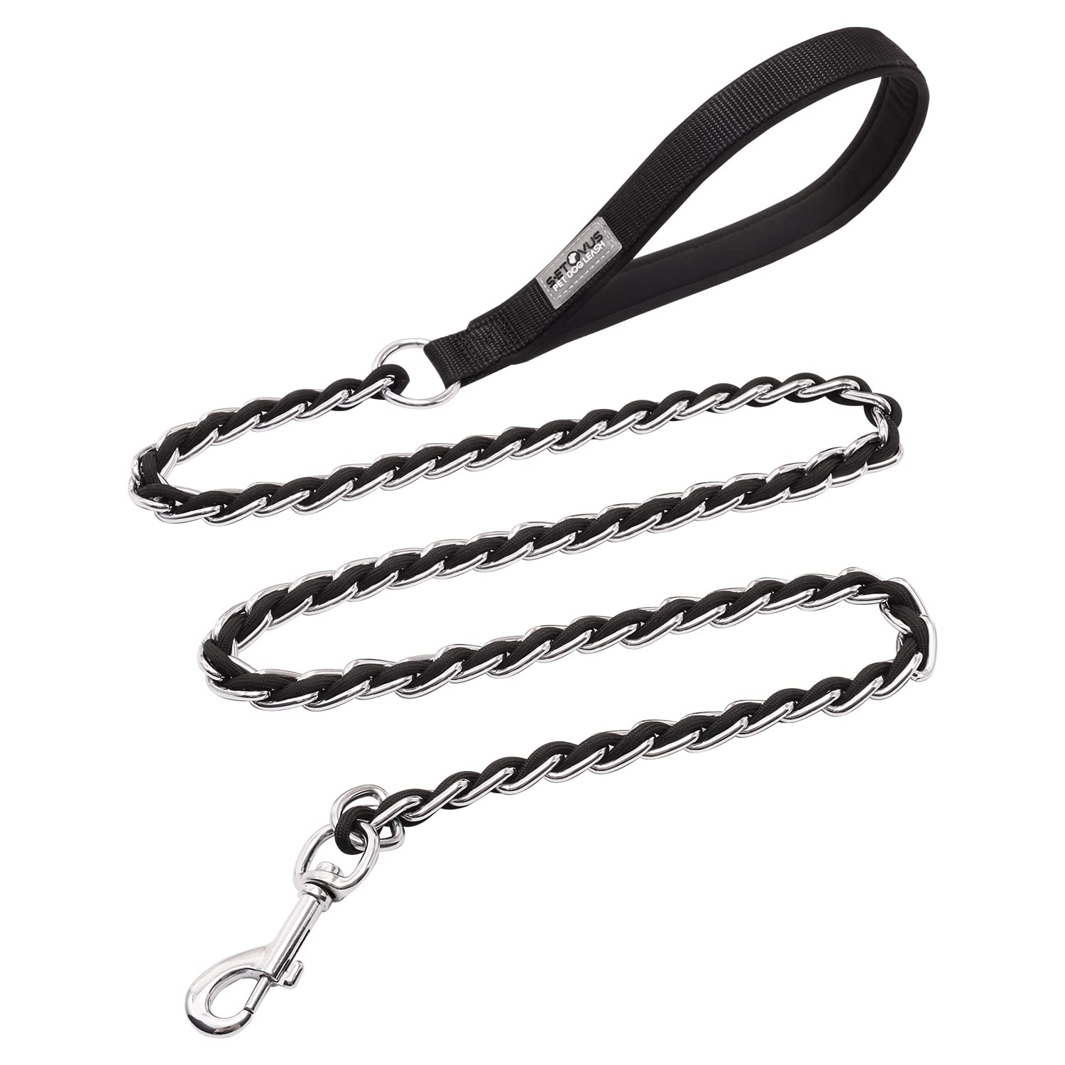 Cadena Metálica Antimasticable S-Etovus Dog Leash Para Perros Medianos Y Grandes