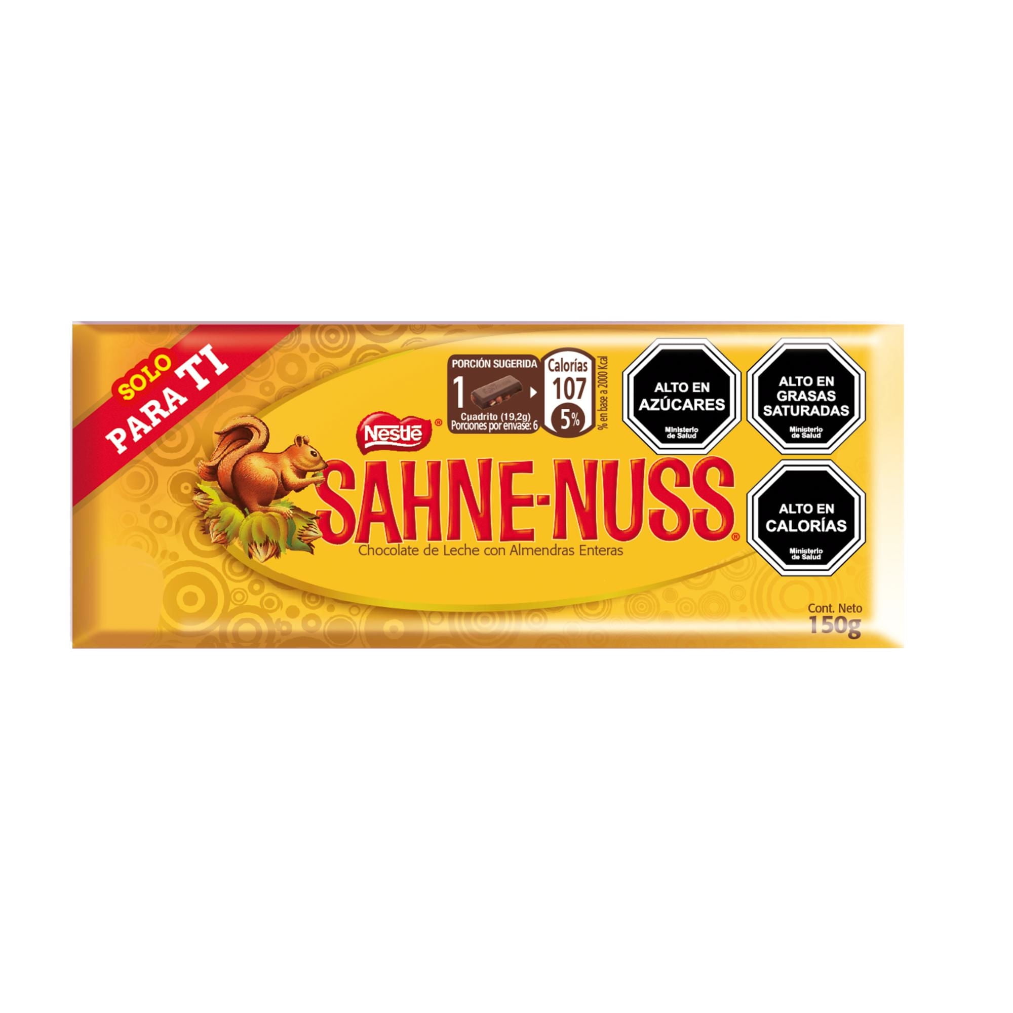 Chocolate De Almendras Barra 150 g Sahne Nuss
