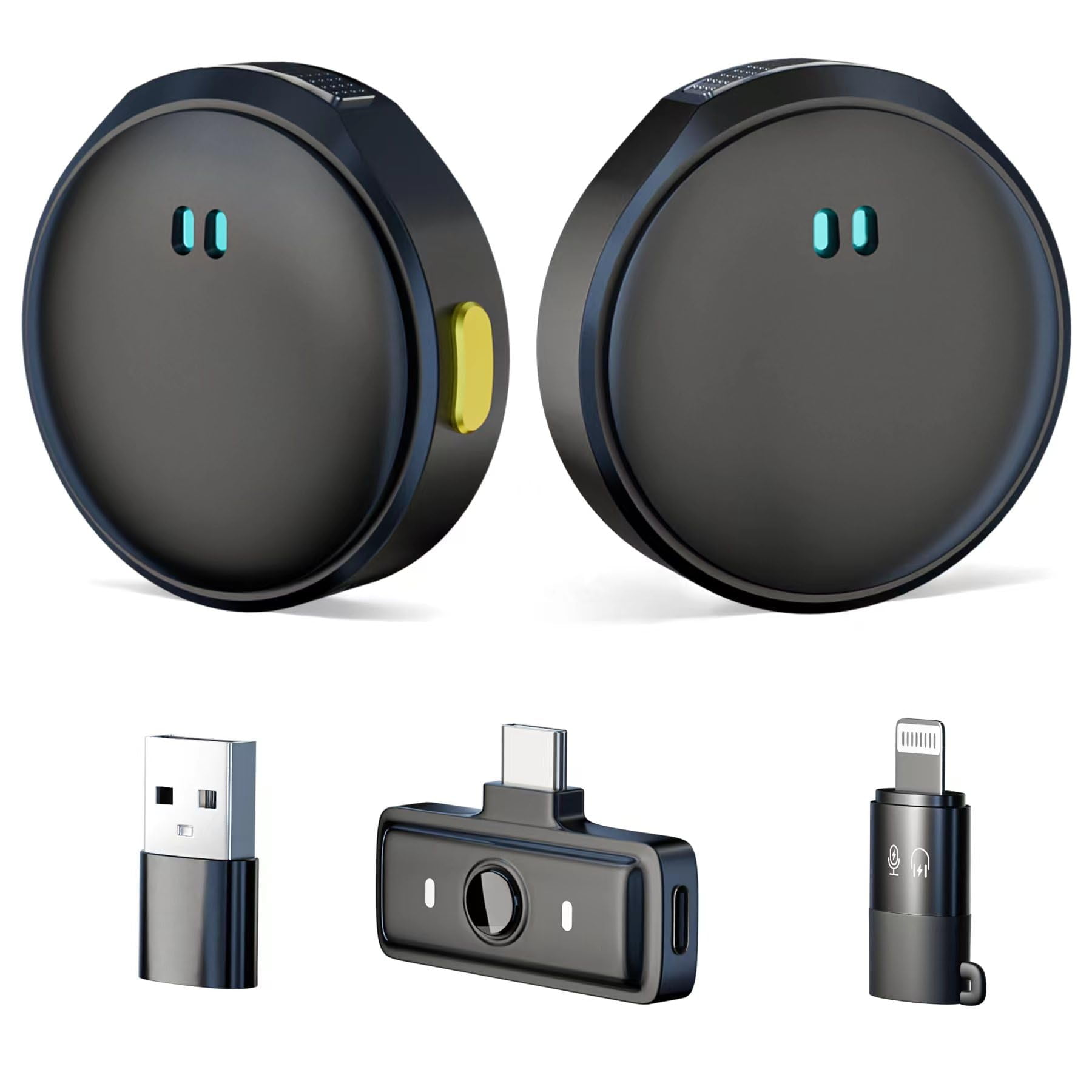 Lisierow - Micrófono Lavalier Inalámbrico Para Iphone Samsung Pc