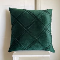 Todo Hogar Santiago De Chile - Cojín Terciopelo Con Doble Pliegue 45X45 - Verde Oscuro