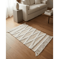Myl Hogar - Alfombra De Lino Bajada De Cama Estilo Boho Medida 60 Cm X 90 Cm