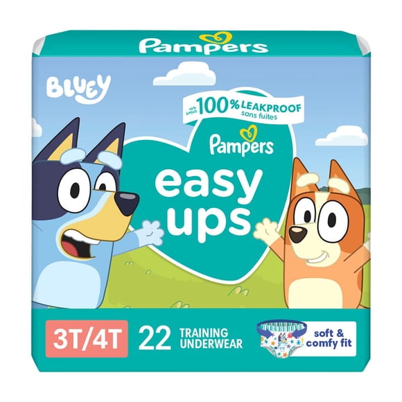 Pantalones de entrenamiento Pampers Easy Ups para niños y niñas 3T-4T, 22 unidades