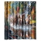 thumbnail image 1 of Cortina de ducha con diseño de caballos y ganchos, tamaño 60 x 72 pulgadas, 1 of 3