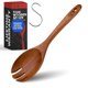 thumbnail image 1 of Cuchara-tenedor de madera de teca para ensaladas Priority Chef, 1 of 8