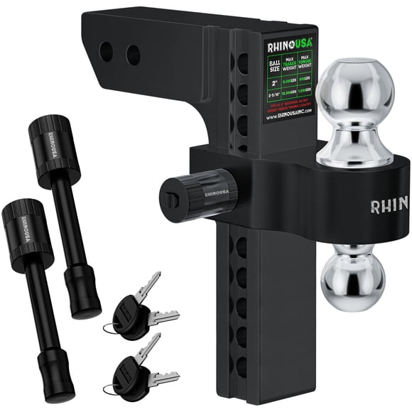 Enganche de remolque ajustable Rhino USA para receptor de 2,5 cm