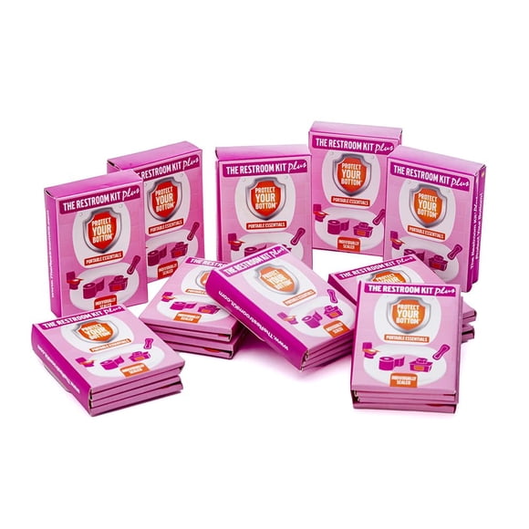 Kit de higiene para viajes The Restroom Kit Plus, paquete de 12 para mujeres