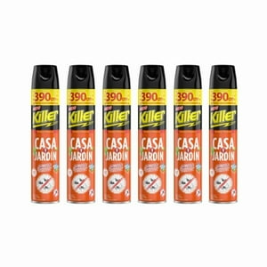 Killer - Pack 6 Insecticida En Aerosol 560Cc Casa Y Jardin