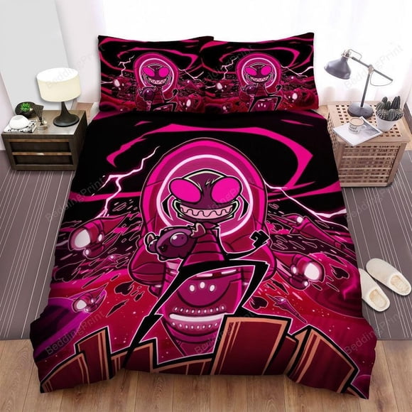 Invader Zim The Powerful Zim The Quilt Duvet Cover Set Comforter Cover3-Piece Bedding Set
