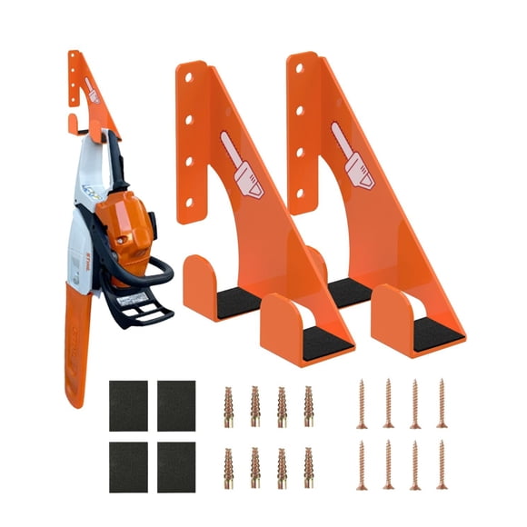 Soporte de pared para motosierra, 2 unidades, acero aleado de alta resistencia, 82 kg