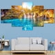 thumbnail image 1 of 5pcs/set Canvas Paintings, Lake Pretwitz Croatia Canvas Wall Art Decors, For Living Room Wall Decor, Bedroom Wall Decor, Office Kitchen Wall Decor, No Frames, 1 of 3