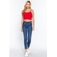 thumbnail image 4 of Top CCwholesalesclothings Algodón Spandex Cuello Redondo Copa Removible Rojo Intenso, 4 of 5