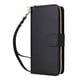 thumbnail image 1 of Funda Cartera con Cremallera y Correa para iPhone 16 Soporte y Tarjetero Negro, 1 of 6