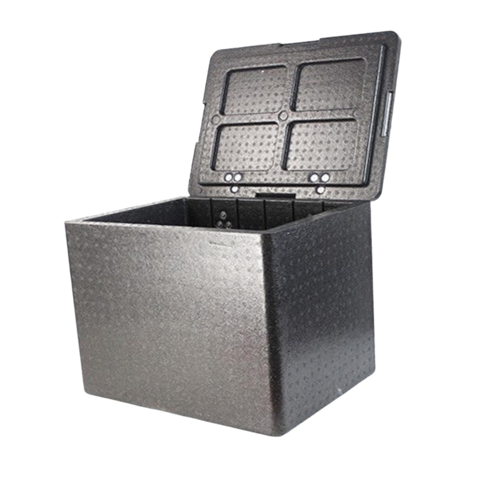 Magideal - Caja De Transporte De Alimentos Aislada, Cofre De Espuma Con Tapa Abatible, Caja De Envío Fría Aislada, Contenedor Térmico Para Entregas De Catering 30 Litros