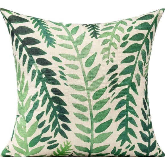 Funda de Cojín 45x45 cm Hojas Tropicales Botánica Densa