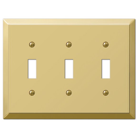 Placa de pared Amerelle Century de acero con triple palanca, latón brillante
