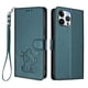 thumbnail image 1 of Funda de Gato tipo Libro para iPhone 13 Pro Max, Verde Oscuro, 1 of 6