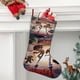 thumbnail image 2 of ¡Maldiciones! Tema: Calcetines de Navidad, fino lino blanco para colgar en escaleras y chimenea, decoración navideña para el hogar, regalo de Navidad. 45cm × 32cm, 2 of 5