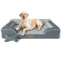 Cama Ortopédica Para Perros Cwawz Jumbo Para Perros Extra Grandes, Color Gris