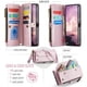 thumbnail image 3 of Cuero CaseMe para Samsung Galaxy A57 5G Funda Tipo Billetera [Bloqueo RFID] con Soporte para 10 Tarjetas, Cierre de Zíper y Ranura para Billetes, Correa Magnética de Hombro y Muñeca de Cuero PU, 3 of 10