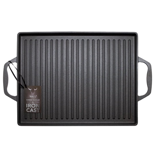 Plancha Con Azas Iron Cast 1 Pieza Hierro Fundido Negro Wayu