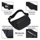thumbnail image 4 of Riñonera Deportiva Quanna Cangurera Impermeable Para Hombre Y Mujerriñonera Para Correr Impermeable, Cangurera De Senderismo Al Aire Libre, Riñonera De Viaje Con Cinturón Ajustable, Bolsa Negro, 4 of 5