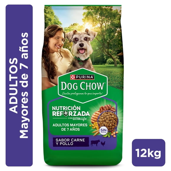 Alimento para Perros Senior Seco Carne y Pollo, 12 kg