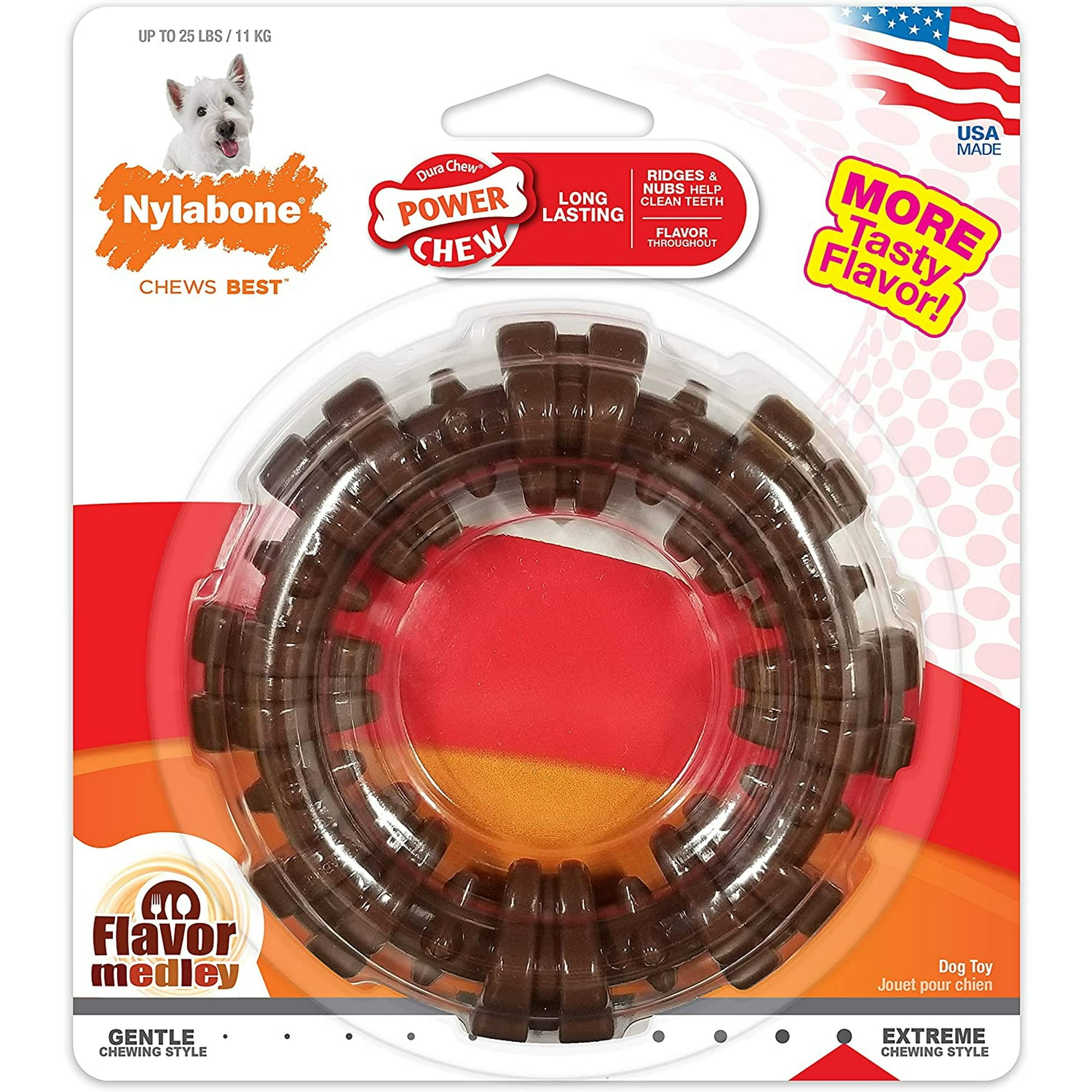 Anillo Texturizado Nylabone Power Chew Juguete Masticable Para Perros Hasta 25 Libras